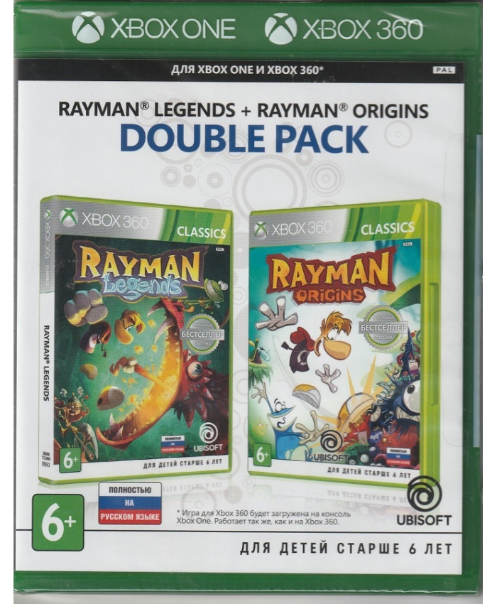 игра Rayman Legends + Raymay Origins (Xbox One/Xbox360, русская версия)