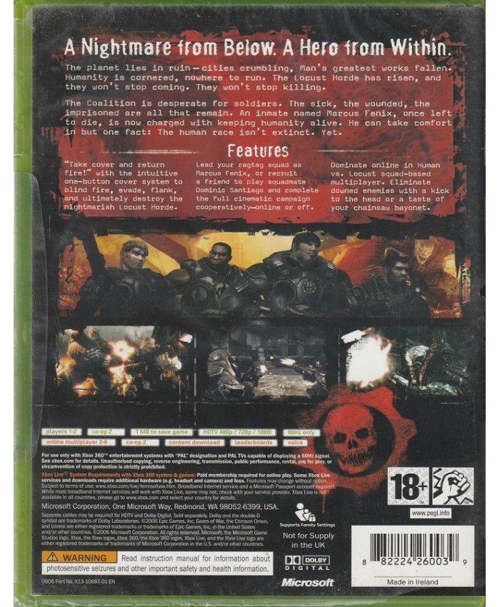 игра Gears Of War (Xbox 360/One)