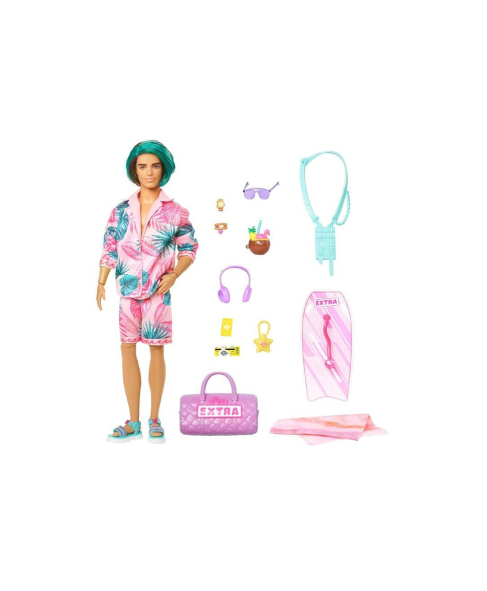 Кукла Barbie Extra Fly Кен с пляжной одеждой HNP86