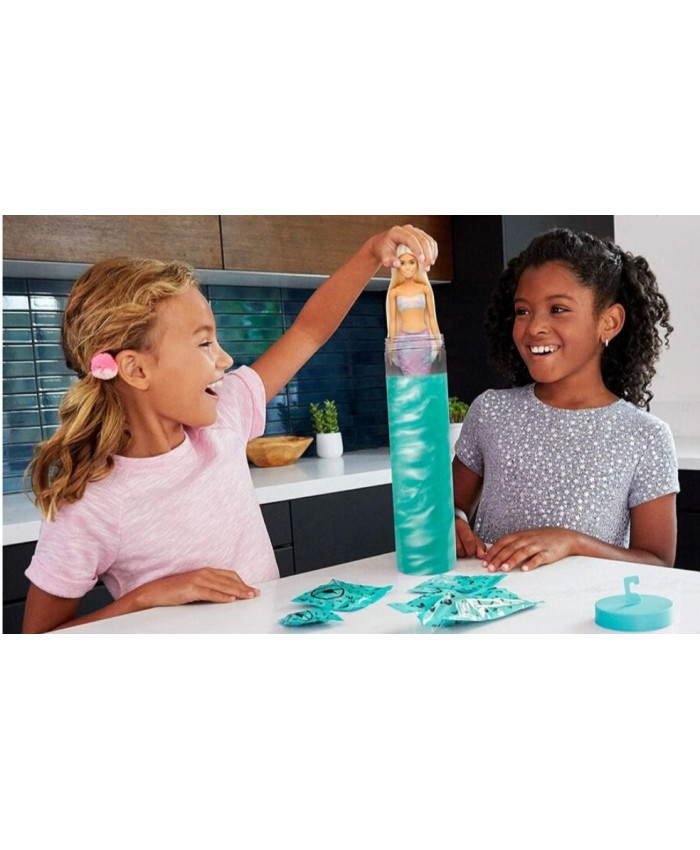 Кукла-русалка Barbie Color Reveal Волна 4 с сюрпризами, 32 см, GTP43