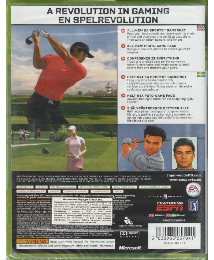 игра Tiger Woods PGA Tour 08 (Xbox 360)