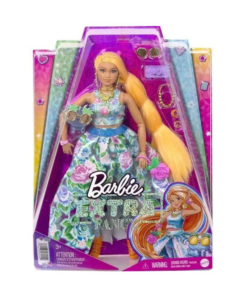 Кукла Barbie Экстра в синем платье HHN14