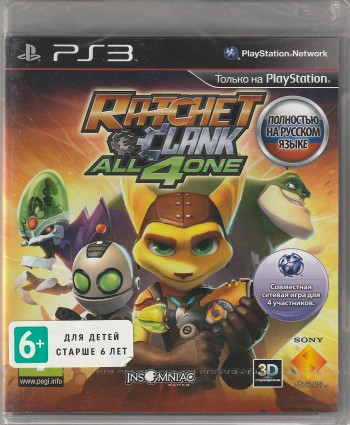игра Ratchet and Clank All 4 One Русская Версия с поддержкой 3D (PS3)