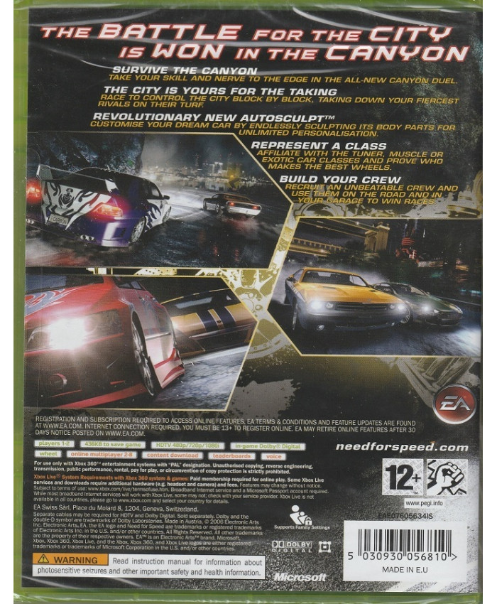 игра Need for Speed: Carbon (Xbox 360)