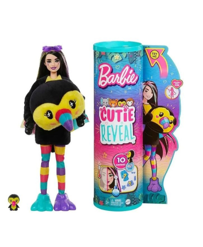 Кукла Barbie Cutie Reveal Милашка-проявляшка Тукан HKR00