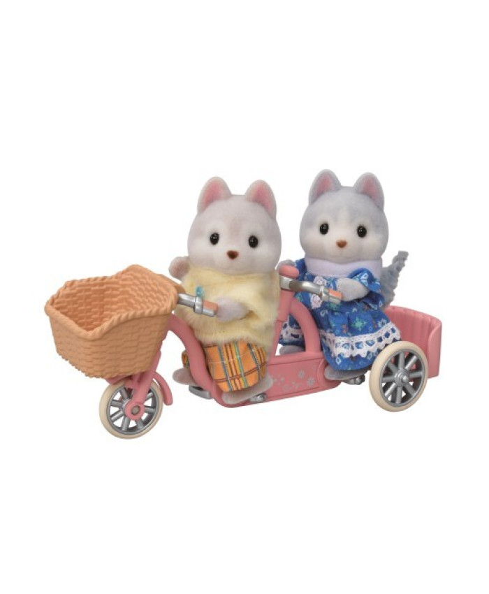 Фигурки Sylvanian Families Хаски на велосипеде 5637