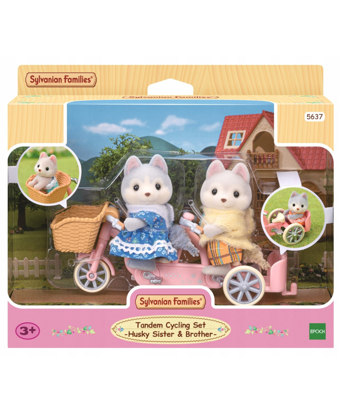 Фигурки Sylvanian Families Хаски на велосипеде 5637