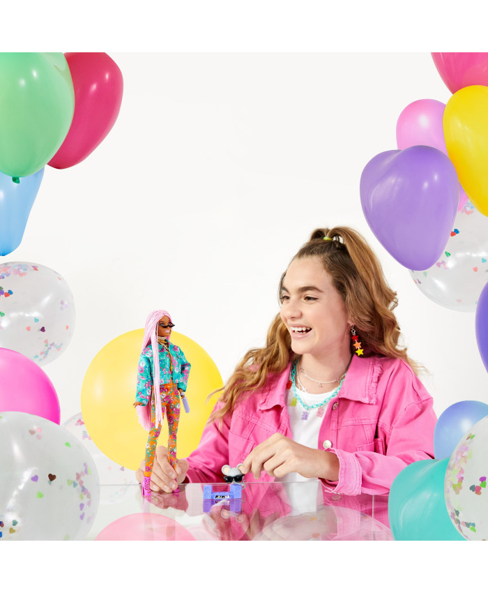 Кукла Барби Экстра с розовыми косичками Barbie Extra GXF09