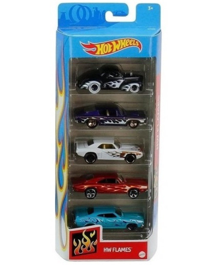 Набор машинок Mattel Hot Wheels Flame, базовая, 5 шт, 1806_GTN48