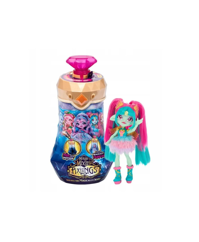 Кукла TM Toys Magic Mixies Pixlings - Кукла Янтарный дракон бирюзовый - Мэджик Миксис Пикслинг 14877