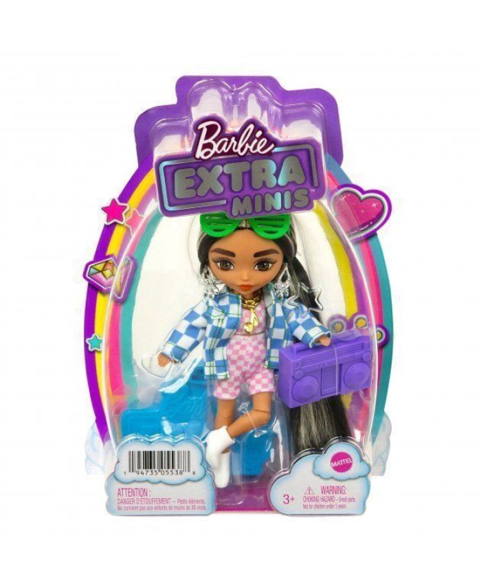 Кукла Barbie Экстра Minis в клетчатом жакете HGP64