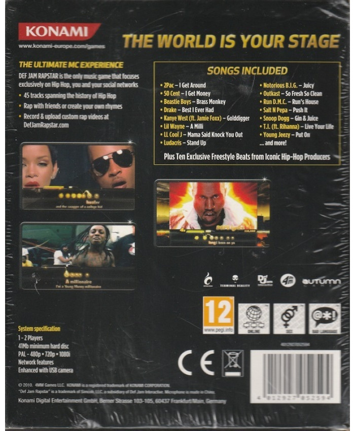 игра Def Jam Rapstar (c микрофоном) (PS3)