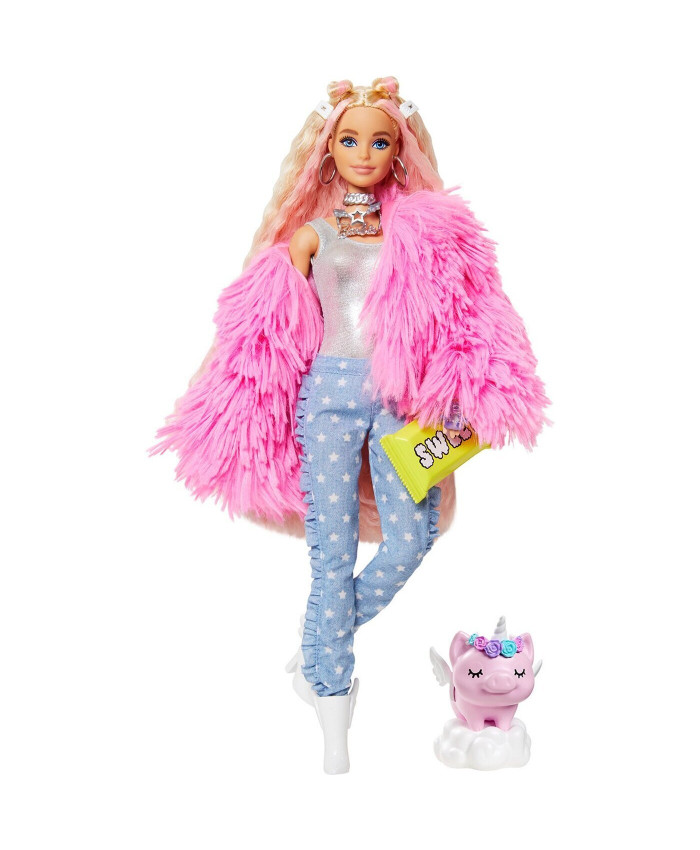 Кукла Barbie Extra коллекционная с единорогом Барби Экстра GRN28