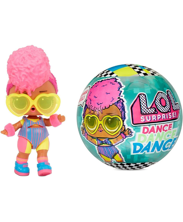 Кукла L.O.L. Surprise Dance Dance Dance неон, лол 8 сюрпризов, светятся в темноте, серия Dance Tots