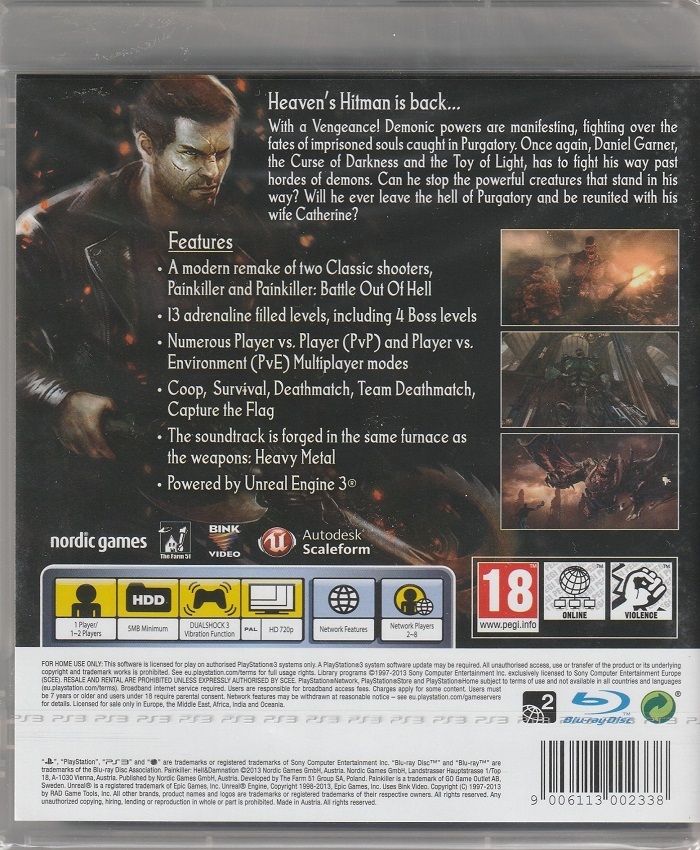 игра Painkiller Hell and Damnation Русская Версия (PS3)