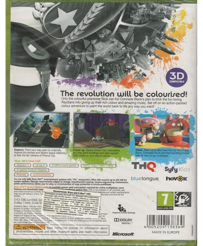 игра De Blob 2 The Underground (Xbox 360/Xbox One)