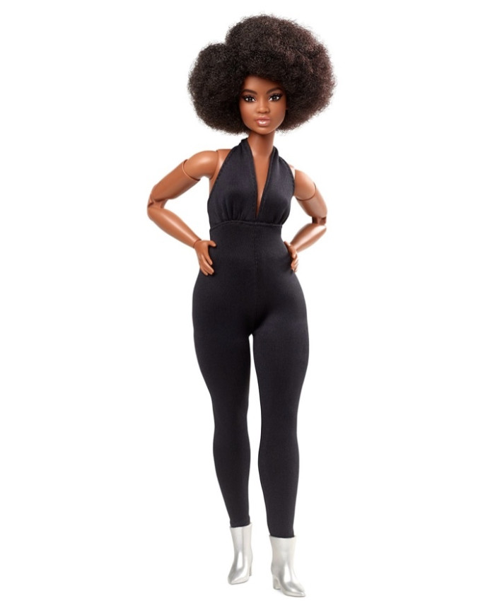 Кукла Barbie "Barbie Looks" Лукс безграничные движения темнокожая пышка с  афропрической GTD91