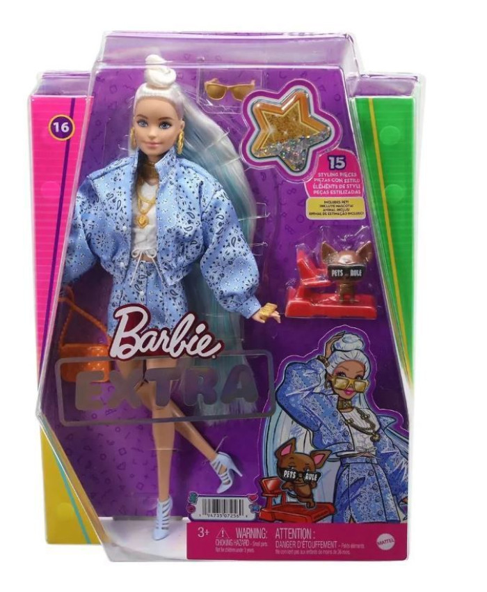 Кукла Barbie Экстра в джинсовой куртке HHN08