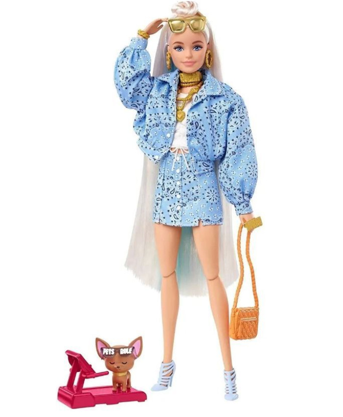 Кукла Barbie Экстра в джинсовой куртке HHN08