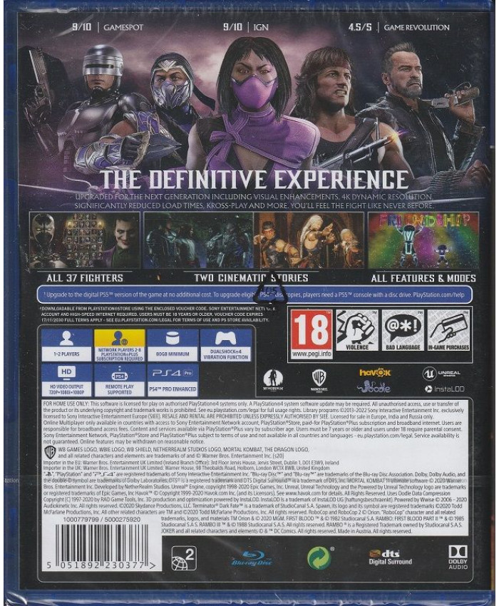 Mortal Kombat 11 Ultimate (PS4)