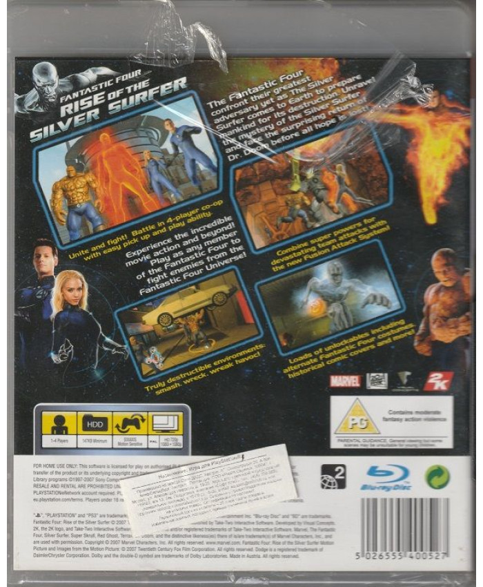 игра Fantastic 4 Four: Rise of the Silver Surfer (PS3)