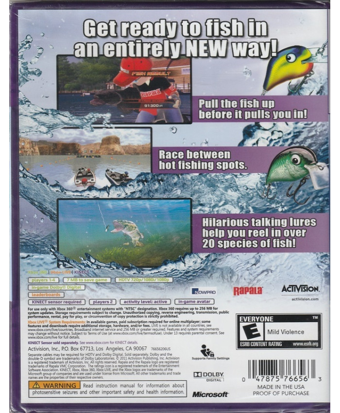 игра Rapala Fishing для Kinect (Xbox 360, Английский язык)