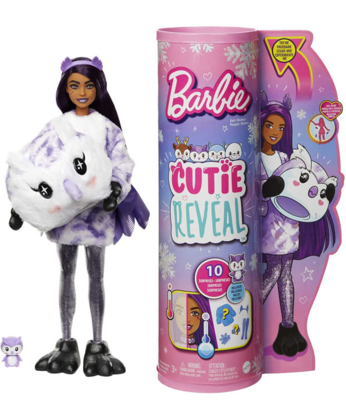 Кукла Barbie Cutie Reveal Милашка-проявляшка плюшевая сова, HJL62