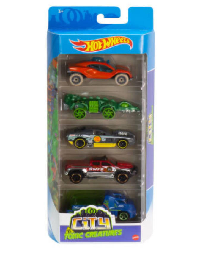 Набор машинок Mattel Hot Wheels Toxic Creatures, 5 шт, 1806_GTN46